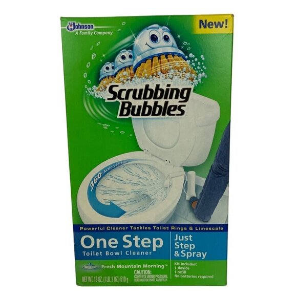 Scrubbing Bubbles One Step Toilet Cleaner Kit Complete System Holder & Refill - Picture 1 of 6